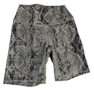 ALO Yoga Snakeskin Print Bike Shorts